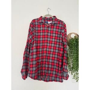 Men’s XLT Red Old Navy Button Up plaid every day shirt